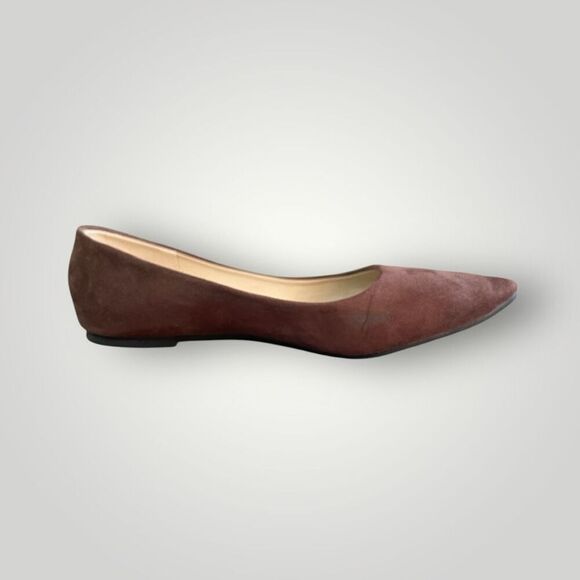 BELLA MARIE Angela Brown Suede Pointed Toe Ballet Flats, 9M - Picture 3 of 9